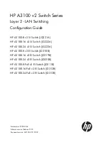 Preview for 1 page of HP A3100-16 v2 EI Configuration Manual