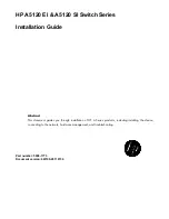 HP A5120 EI Series Installation Manual preview