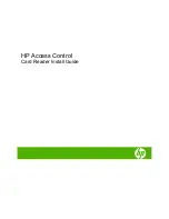 Предварительный просмотр 1 страницы HP Access Control Install Manual