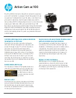 HP Action Cam ac100 Specifications предпросмотр