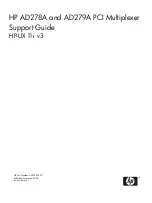 Предварительный просмотр 1 страницы HP AD278A Support Manual