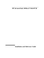 HP AdvanceStack 100Base-T Hub-8TXE Installation And Reference Manual предпросмотр