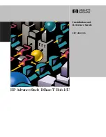 Предварительный просмотр 1 страницы HP AdvanceStack Hub-16U Installation And Reference Manual