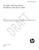 Preview for 1 page of HP Apollo 4200 Gen9 Maintenance And Service Manual