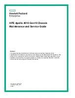 Предварительный просмотр 1 страницы HP Apollo 4510 Gen10 Maintenance And Service Manual