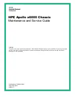 Preview for 1 page of HP Apollo a6000 Chassis Maintenance And Service Manual