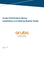 Предварительный просмотр 1 страницы HP Aruba 8325 Series Installation And Getting Started Manual