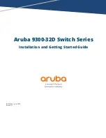 HP aruba 9300-32D Series Installation And Getting Started Manual предпросмотр