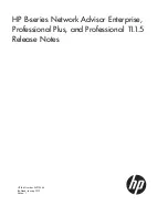 HP B-series Network Advisor Professional 11.1.5 Release Note preview