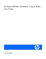 Preview for 1 page of HP BL260c - ProLiant - G5 User Manual