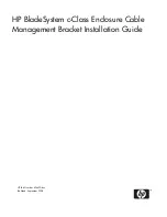 Preview for 1 page of HP BladeSystem c-Class Enclosure Cable Management Bracket Installation Manual