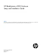 Preview for 1 page of HP BladeSystem c3000 Setup And Installation Manual