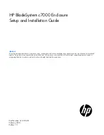 Preview for 1 page of HP BladeSystem c7000 Setup And Installation Manual