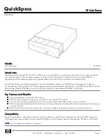 Preview for 1 page of HP Cash Drawer Specification