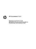 HP chromebook 13 g1 Maintenance And Service Manual preview