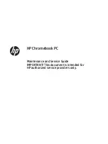 HP Chromebook PC Maintenance And Service Manual preview