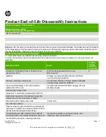 Предварительный просмотр 1 страницы HP Chromebox G2 Product End-Of-Life Disassembly Instructions