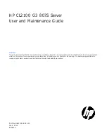 HP CL2100 G3 407S User And Maintenance Manual preview