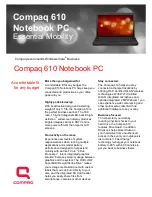 HP Compaq 610 Brochure & Specs preview