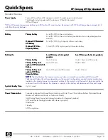 Preview for 10 page of HP Compaq 6910p Specifications