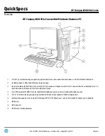 Preview for 3 page of HP Compaq 8200 Specification