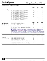 Предварительный просмотр 5 страницы HP Compaq Business Desktop dc7100 Series Specification Sheet