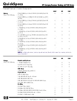 Предварительный просмотр 6 страницы HP Compaq Business Desktop dc7100 Series Specification Sheet