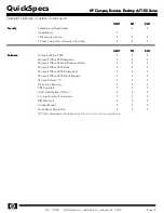 Предварительный просмотр 8 страницы HP Compaq Business Desktop dc7100 Series Specification Sheet