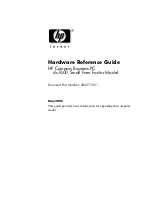 Preview for 1 page of HP Compaq dc7600 SFF Hardware Reference Manual