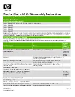 HP Compaq dc7700 Slim Tower (ST) Business Product End-Of-Life Disassembly Instructions preview