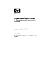 HP Compaq dx2000 MT Hardware Reference Manual preview