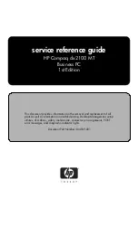 HP Compaq dx2100 MT Series Service & Reference Manual preview