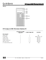 Preview for 14 page of HP Compaq dx2250 Specifications