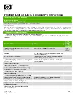 HP Compaq dx2420 Disassembly Instructions Manual preview