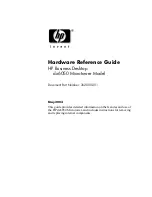 Preview for 1 page of HP Compaq dx6050 Hardware Reference Manual