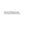 Preview for 1 page of HP Compaq dx7400 Service & Reference Manual