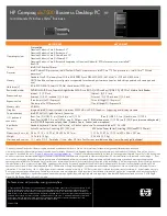 Предварительный просмотр 2 страницы HP Compaq dx7500 Specifications