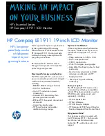 HP Compaq Essential LE1911 Specifications preview