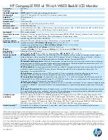 Preview for 2 page of HP Compaq LE1901wl Specifications