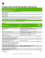 Preview for 1 page of HP Compaq LE1902x Disassembly Instructions Manual