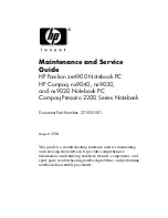 HP Compaq mx9030 Maintenance And Service Manual preview