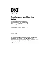 Preview for 1 page of HP Compaq NC8230 Maintenance And Service Manual