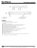 Предварительный просмотр 2 страницы HP Compaq nx6110 Specifications