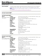 Предварительный просмотр 9 страницы HP Compaq nx6110 Specifications