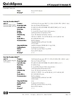 Предварительный просмотр 10 страницы HP Compaq nx6110 Specifications