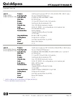 Предварительный просмотр 12 страницы HP Compaq nx6110 Specifications