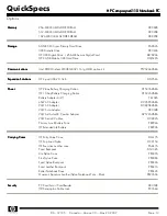 Предварительный просмотр 13 страницы HP Compaq nx6110 Specifications