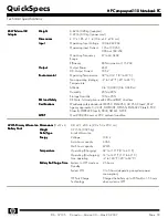 Предварительный просмотр 18 страницы HP Compaq nx6110 Specifications