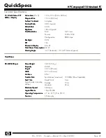 Предварительный просмотр 20 страницы HP Compaq nx6110 Specifications