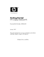 Предварительный просмотр 1 страницы HP Compaq NX7300 Getting Started